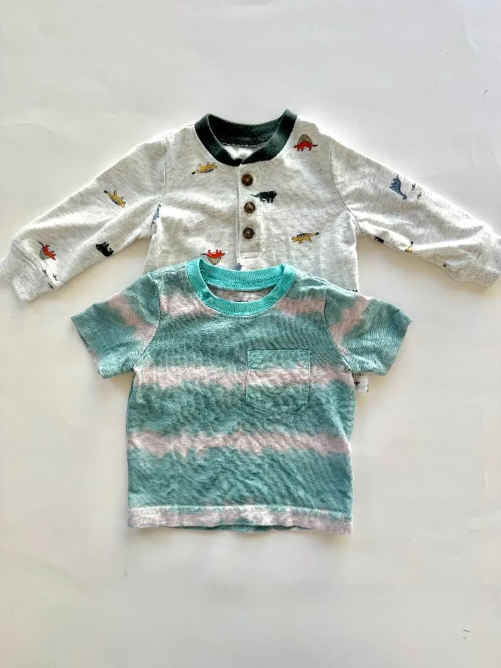 Baby Boy Carter's 2pc Shirt Bundle Dino & Tie Dye 3M